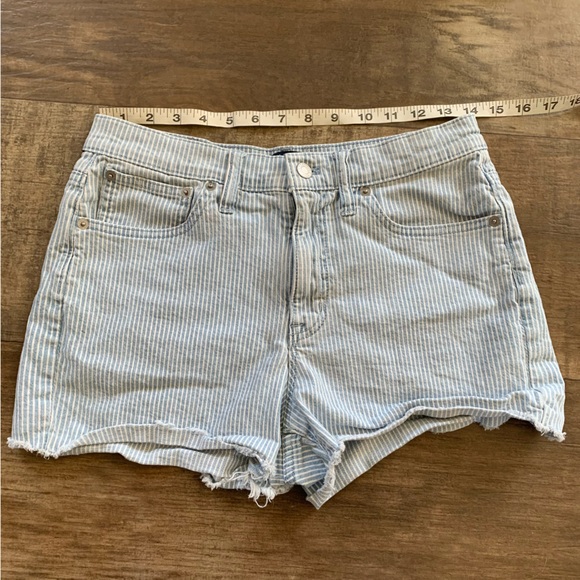 J. Crew high rise striped denim shorts - Picture 7 of 10